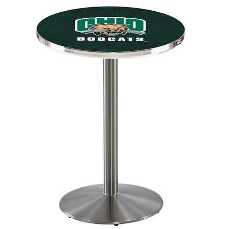 Holland Bar Stool Co 42" Stainless Steel Ohio University Pub Table L214S4228UnivOH
